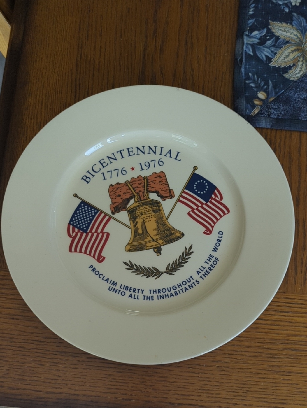 Vintage Bicentennial 1776-1976 Liberty Plate